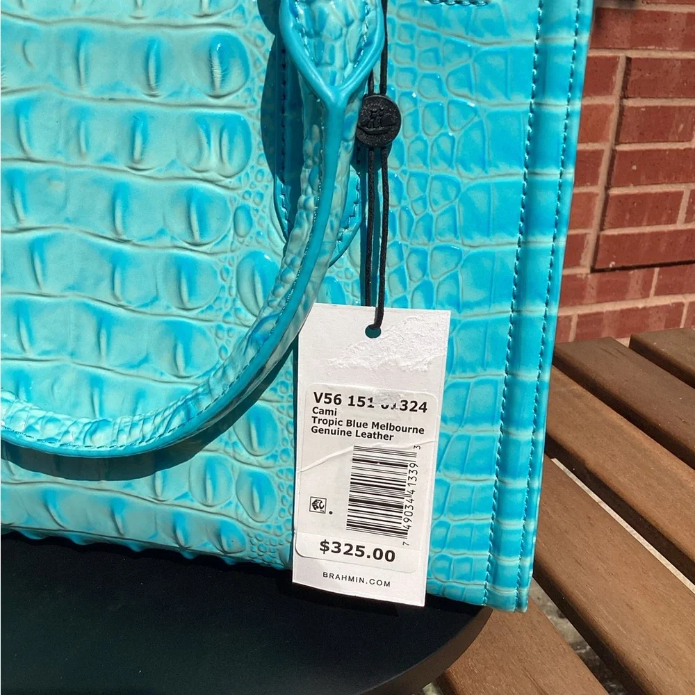 Brahmin Cami Tropic Blue Melbourne Satchel NWT - Picture 10 of 10